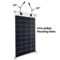 Rich Solar 100 Watt Flexible Solar Panel | 4.8 lb / 2.2 kg | 25-Year Power Output Warranty - ShopSolar.com