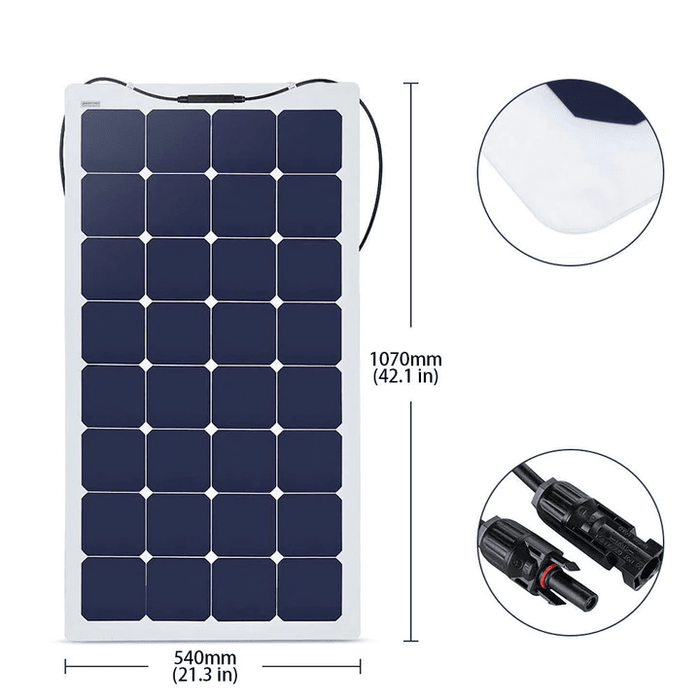 ACOPOWER 110W 12V Flexible Solar Panel Kit w/ 20A PWM Charge Controller - ShopSolar.com