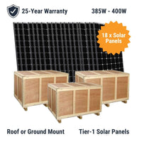 2.4kW Complete Solar Power System - Sol-Ark 8K 120/240V + [10.24kWh Lithium Battery Bank] + 6 x 400W Mono Solar Panels | Includes Schematic [BPK-PLUS] - ShopSolar.com