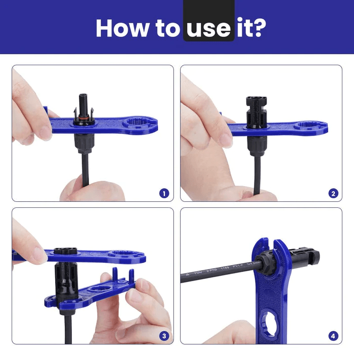 1 Pair Solar Connector Tool Assembly Spanners | Quick Disconnect For Solar Panel Cables & Connectors - ShopSolar.com