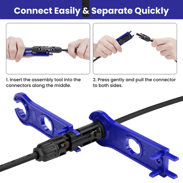 1 Pair Solar Connector Tool Assembly Spanners | Quick Disconnect For Solar Panel Cables & Connectors - ShopSolar.com