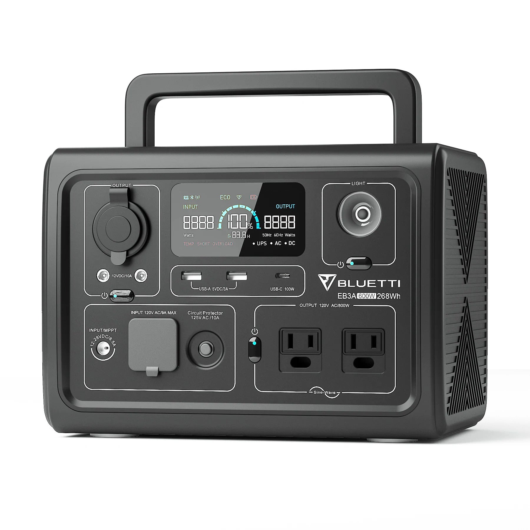 ￼BLUETTI ポータブル電源EB3A ジャンク品 BLUETTI EB3A Portable Power Station | 600W / 268wH Lithium Battery