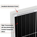 Anodized Aluminum Frame and High Transmission AR (Anti-Reflective) Coated Tempered Glass200 Watt Solar Panel 