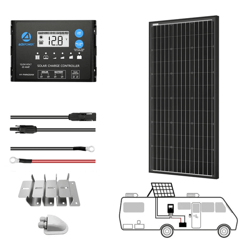 200 Watt 12 Volt Monocrystalline Solar RV Kits With Charge Controller + Choose Your Custom Bundle | RV Solar Kit - ShopSolar.com