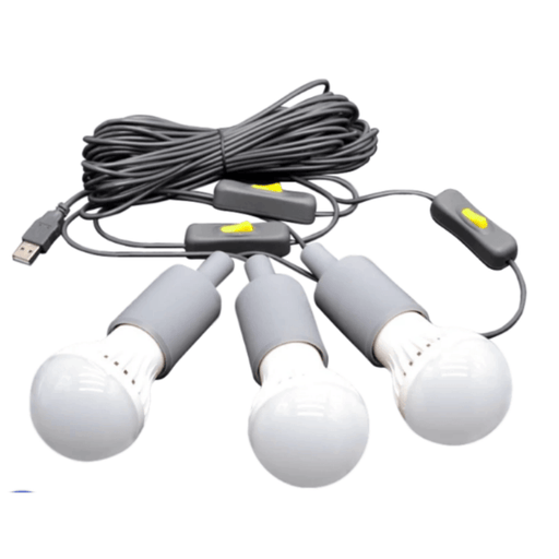 3 Strand USB LED Light String | Low Watt LED Light String For Emergency's, Camping & Off-Grid Living - ShopSolarKits.com