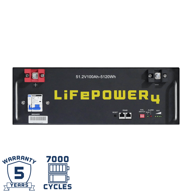 EG4 [LifePower4] 48V 100AH Lithium Battery | 5.12kWh Server Rack Battery | UL Listed | 5-Year Warranty - ShopSolar.com