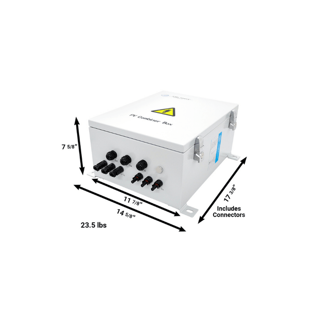 3-String Combiner Box for Solar Arrays / 63A 1000Vdc 3 Inputs 6KW – Fully Pre-wired | COM3IN60A - ShopSolarKits.com