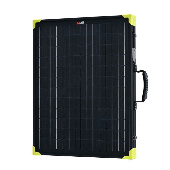 Rich Solar 100 Watt Portable Solar Panel Briefcase [w/ Built-In MPPT Charge Controller] - ShopSolar.com