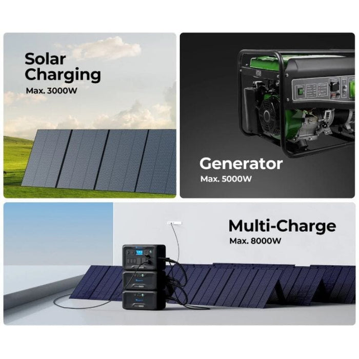 5000W Portable Solar Generator, Lithium Battery Emergency Power Station