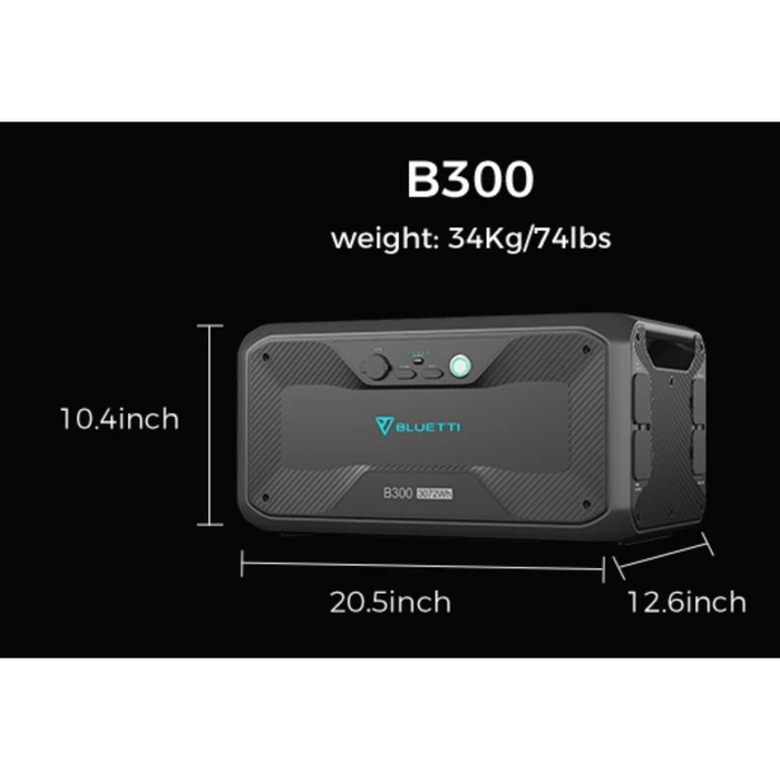 B300 Bluetti Expansion Battery Module | 3,072Wh Per Battery Pack | AC200 MAX & AC300 Compatible - ShopSolarKits.com