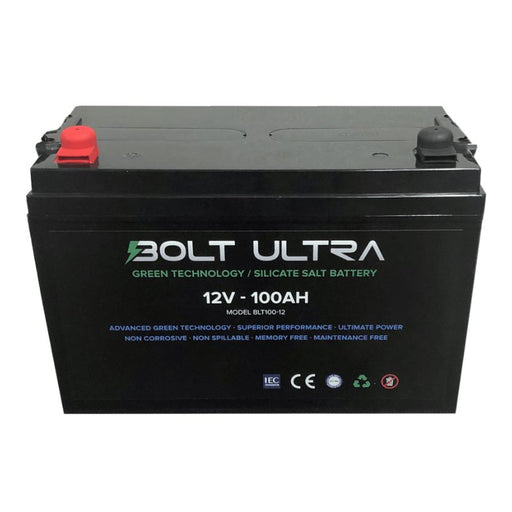 Bolt Ultra 100Ah 12V Advanced Silicate-Salt Battery | Deep Cycle Solar Battery - ShopSolar.com