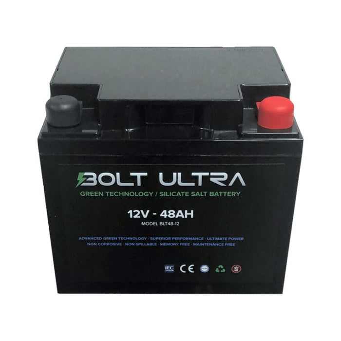 Bolt Ultra 48Ah 12V Advanced Silicate-Salt Battery | Deep Cycle Solar Battery - ShopSolarKits.com