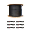 2 x 500 Ft. PV Reel Kit (Red & Black) + PV Connector Ends | 1,000 Ft. PV Extension Wire 600V | Includes PV Connector Ends - ShopSolar.com