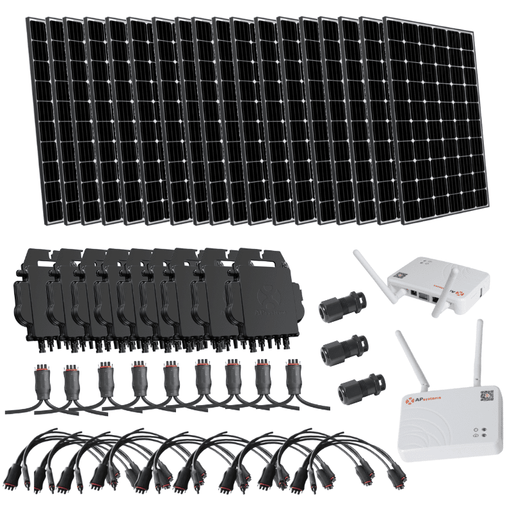 Complete Grid-Tie Solar Kit - [18 x 400Watt] Tier-1 Solar Panels + 10 x DS3-S Microinverters | 7,200W of Solar + Includes Communication Gateway [MIK-PRO] - ShopSolar.com