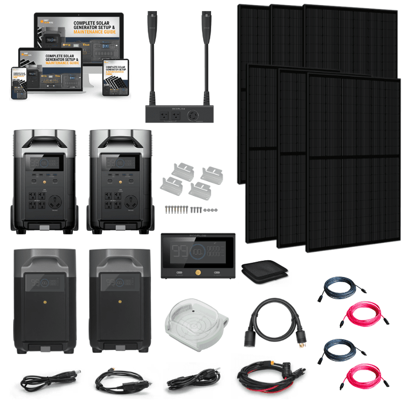 DELTA PRO Platinum 1 [2 x PRO's + 2 x XP Batteries + 6 x 400W Rigid Panels]