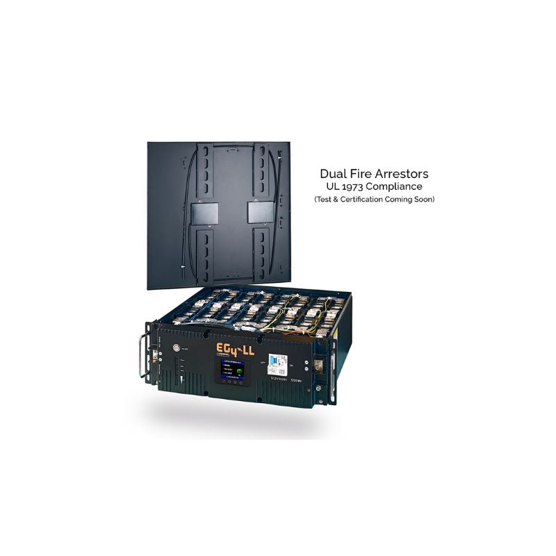 EG4-[LL] Lithium Server Rack Battery Kit (V2) | [30.72kWh] | UL1973 | Includes Pre-Assembled Enclosed Rack | With Door & Wheels - ShopSolar.com