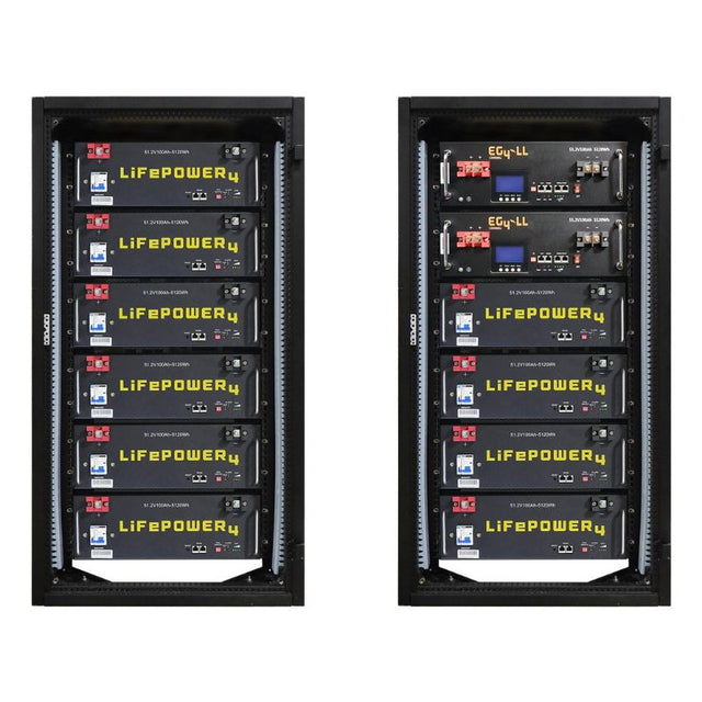 EG4 Enclosed Battery Rack | 6 Slot | Wheels + Heavy Duty Bus Bar Included (Pre-Assembled) - ShopSolar.com