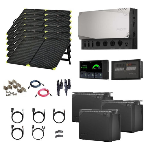 EcoFlow Power Kit - 3,600W 120V Output + [6kWh Battery Bank] + 1,200W of Solar | 5-Year Warranty | Modular & Expandable [EPK-3] - ShopSolar.com