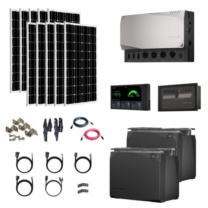 Ecoflow Power Kit - 3,600W 120V Output + [10kWh Lithium Battery Bank] + 2,000W of Solar | 5-Year Warranty | Modular & Expandable [EPK-5] - ShopSolar.com