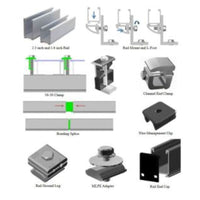 Tamarack Solar 1.6 Rail 93IN Black 8 Rail Kit Flush Mount Black Finish - ShopSolar.com