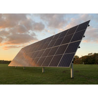 Ground Mount Solar Rack for 12 / 18 / 24 / 36 or 48 Solar Panels | Made In USA! Engineered / Galvanized Steel | Fixed or Seasonal Tilt Adjust | Poly U-Guard Wire Management Set Included - ShopSolar.com