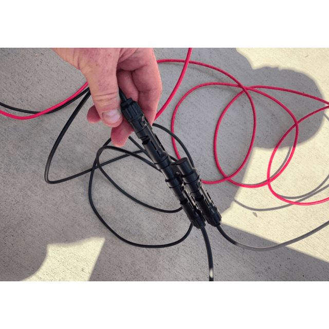 Pair of Solar Panel Extension Cables Wire (Black & Red) | PV Extension Wire | 10 Guage (AWG) | 1 of Each | Choose Feet/Length - ShopSolarKits.com