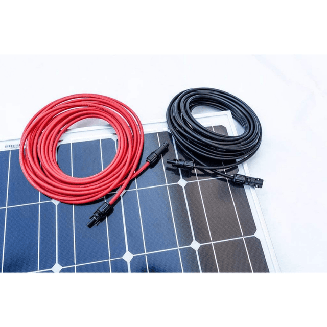 Pair of Solar Panel Extension Cables Wire (Black & Red) | PV Extension Wire | 10 Guage (AWG) | 1 of Each | Choose Feet/Length - ShopSolarKits.com