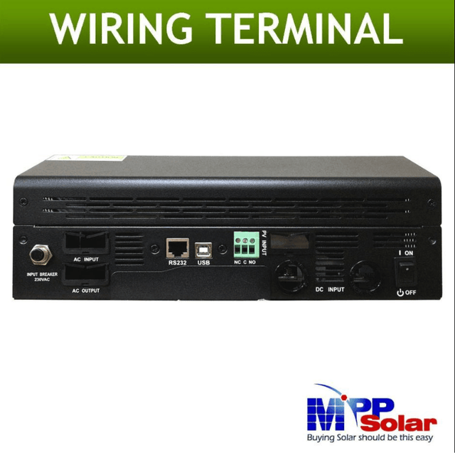 MPP Solar LV2424 Hybrid [Green] – 2,400W 24V 120V Output + 2kW Solar Input 80A MPPT (Grid Feedback Optional) Charge Controller - ShopSolar.com