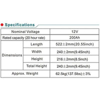 NPP 12V 200Ah AGM Deep Cycle Battery | NPD12-200Ah - ShopSolar.com