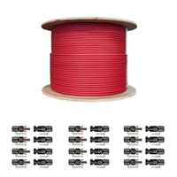 1 x 500 Ft PV Reel Kit | Black or Red | 10 Gauge Wire (AWG) | PV Extension Cable | Includes PV Connector Ends | Choose Length & Color - ShopSolar.com