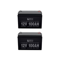 *[Open Box]* 2 x Rich Solar 12V 100Ah LiFePO4 Lithium Iron Phosphate Battery - ShopSolar.com