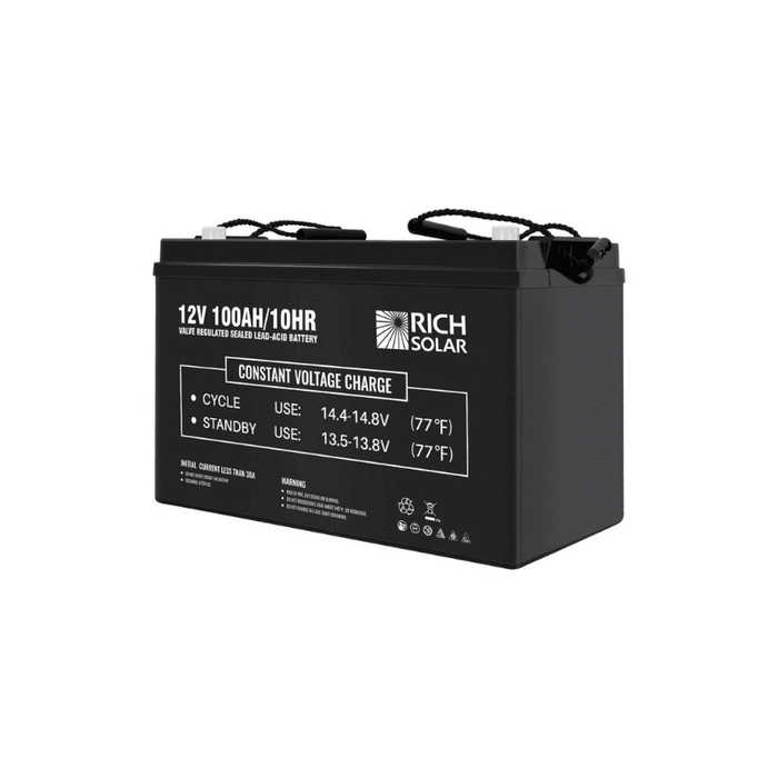 Rich Solar 12V 100Ah Deep Cycle AGM Battery - ShopSolarKits.com