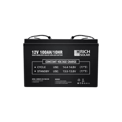 Rich Solar 12V 100Ah Deep Cycle AGM Battery - ShopSolarKits.com