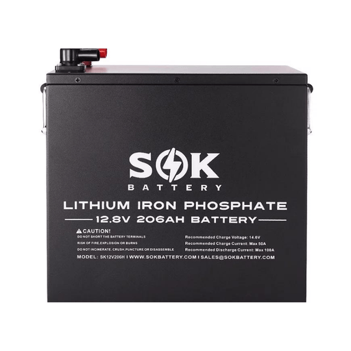 SOK Battery 12V [206Ah-H] 12V LiFePO4 Battery Bluetooth & Built-in heater | SK12V206H - ShopSolar.com