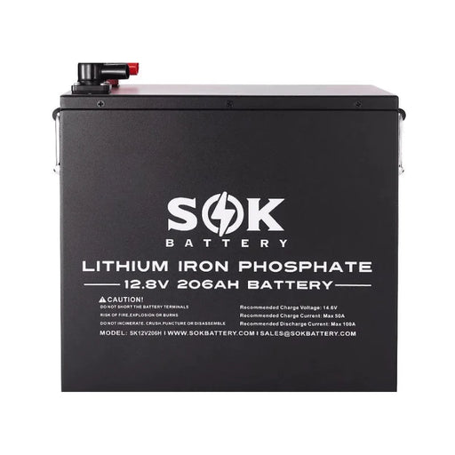 SOK Battery 12V [206Ah-H] 12V LiFePO4 Battery Bluetooth & Built-in heater | SK12V206H - ShopSolarKits.com