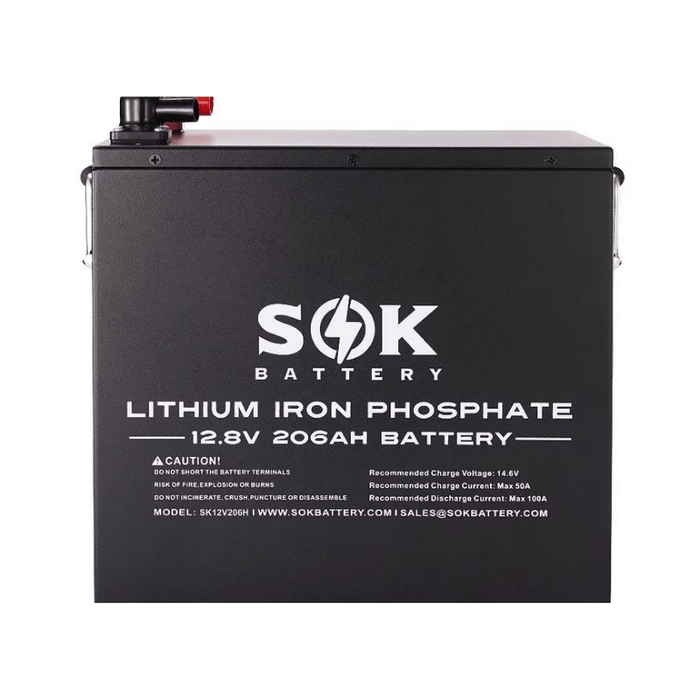 SOK Battery 12V [206Ah-H] 12V LiFePO4 Battery Bluetooth & Built-in hea -  ShopSolar.com