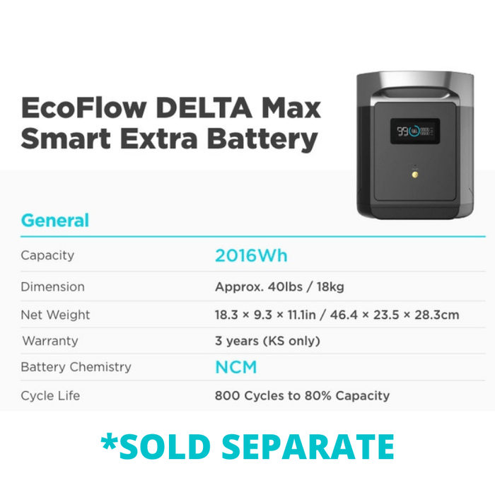 ECOFLOW Delta Max Extra Battery-EcoFlow DELTA Max Extra Battery
