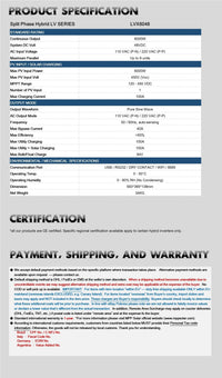 MPP Solar LVX6048 Hybrid Solar Inverter Split Phase 120V/240V Output | 2-Year Warranty - ShopSolarKits.com