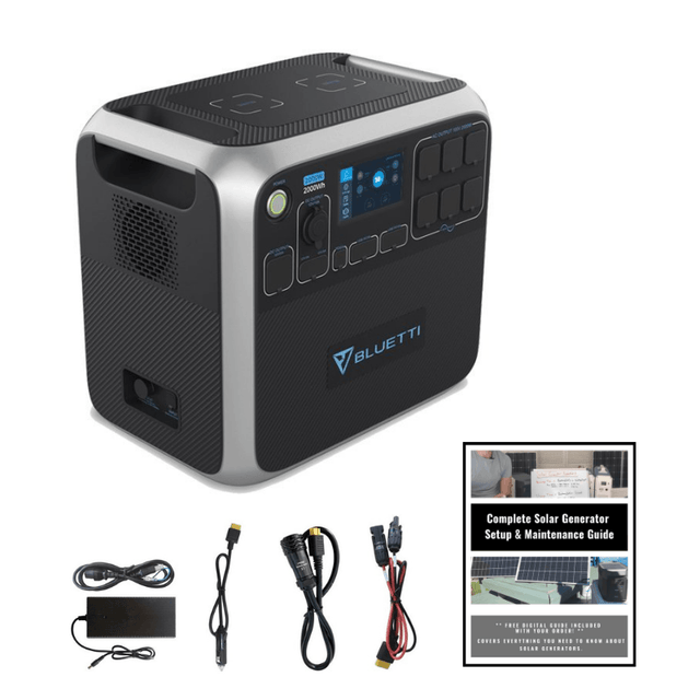 Bluetti AC200P Portable Solar Generator 2,000wH / 2,000W Output | 700W PV Input & 4,800W Surge - ShopSolarKits.com