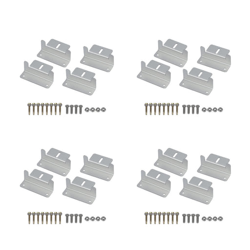 Z-Bracket Sets for Mounting Solar Panels (Choose # of Panels) | 4 x Brackets Per Solar Panel [One Per Corner] | High-Quality Anodized Aluminum - ShopSolar.com