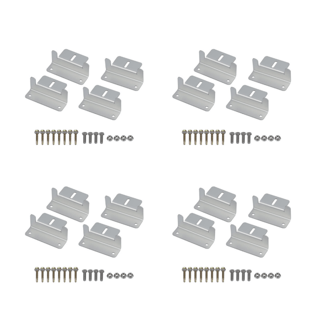 Z-Bracket Sets for Mounting Solar Panels (Choose # of Panels) | 4 x Brackets Per Solar Panel [One Per Corner] | High-Quality Anodized Aluminum - ShopSolar.com