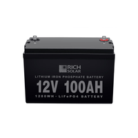 RICH 12V 100Ah LiFePO4 Lithium Iron Phosphate Battery | 10-Year Warranty - ShopSolarKits.com