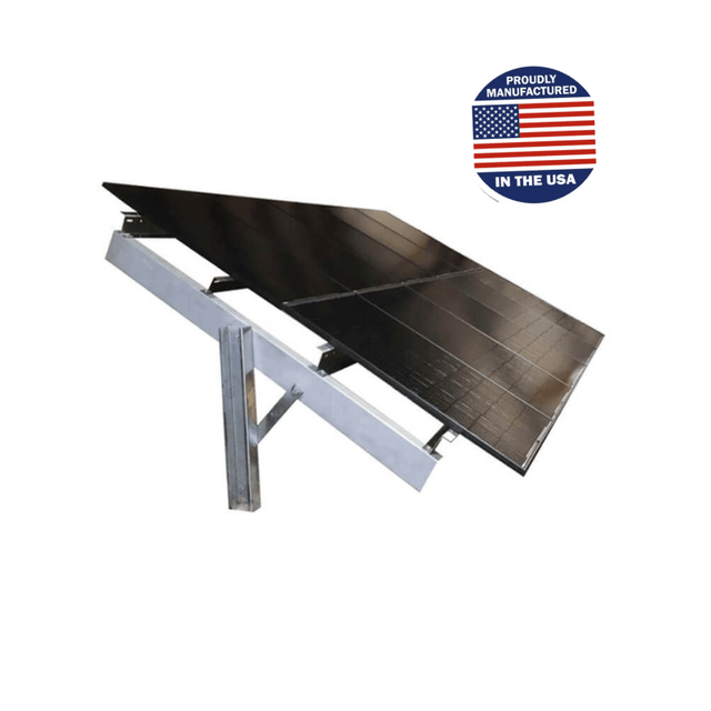 Ground Mount Solar Rack for 12 / 18 / 24 / 36 or 48 Solar Panels | Made In USA! Engineered / Galvanized Steel | Fixed or Seasonal Tilt Adjust | Poly U-Guard Wire Management Set Included - ShopSolar.com