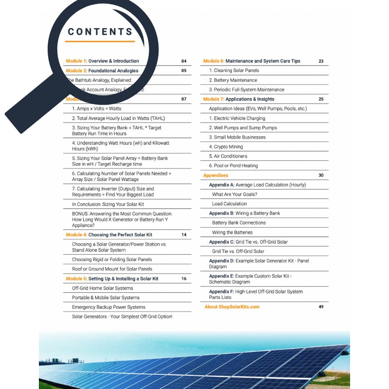 The Off-Grid Solar Blueprint + Solar Handbook | 7 x Video Modules, Example Wiring Schematics, Planning Worksheets & More | 1-Day Online Training Program | Instant Access! - ShopSolar.com