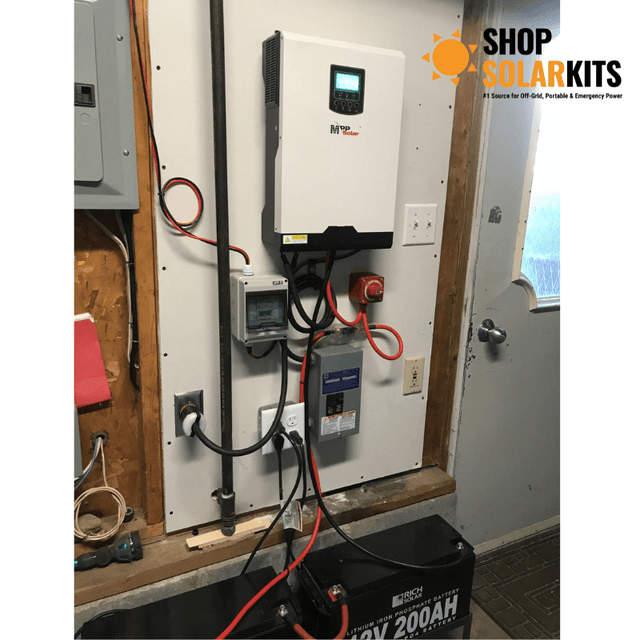 Complete Off-Grid Solar Kit - 2,400W 120V/24VDC [2.56-5.12kWh Battery Bank] + 4 x 200W Solar Panels | Off-Grid, Mobile, Backup [RPK-PLUS] - ShopSolar.com