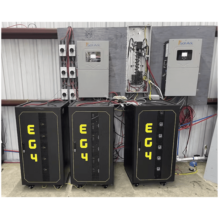 EG4-[LL] 6 x Lithium Server Rack Battery Kit (V2) | [30.72kWh] | UL1973 | Includes Pre-Assembled Enclosed Rack | With Door & Wheels - ShopSolar.com