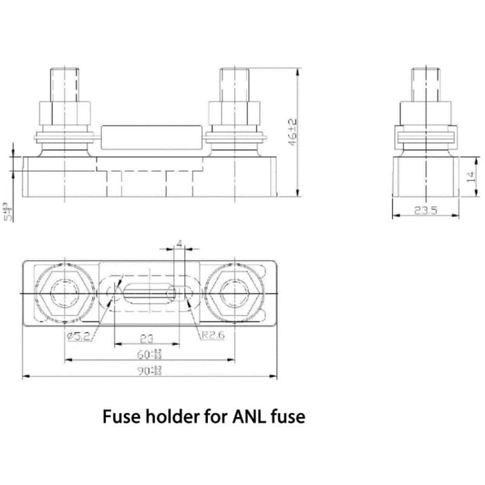 Inline Fuse Kit 400 AMP Fuse and Holder - ShopSolar.com