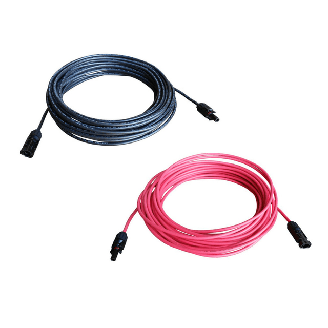 8 Gauge (AWG) - 1 x Pair Black + Red | Solar Panel Extension Cables | 1 of Each Color | Choose Feet/Length (New) - ShopSolar.com