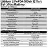 Lithium LIFePO4 100ah 12 Volt BattaMax - ShopSolar.com