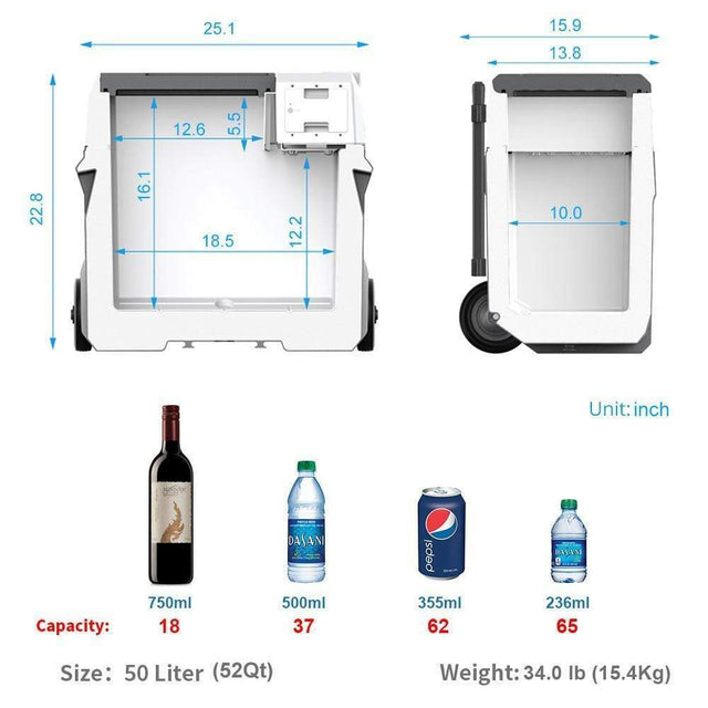 ACOPower LionCooler X50A Portable Solar Fridge Freezer, 52 Quarts + Free Shipping & No Sales Tax - Shop Solar Kits